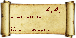 Achatz Attila névjegykártya