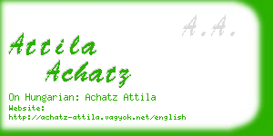 attila achatz business card